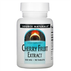 Source Naturals, экстракт плодов вишни, 500 мг, 90 таблеток