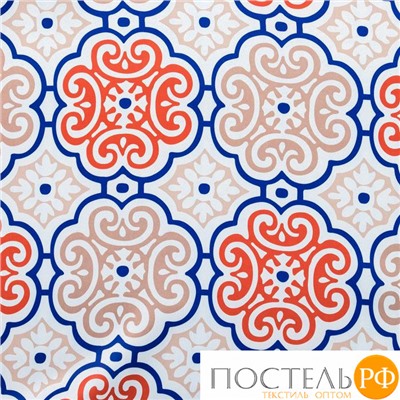 Штора портьерная "Этель" Дамаск цвет синий 130х250 см, блэкаут, 100% п/э