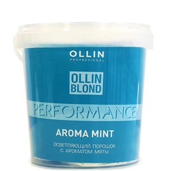 Осветляющий порошок белого цвета с ароматом мяты Performance OLLIN 500 г