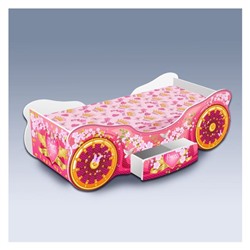 Кровать-карета «Сакура» с выдвижным ящиком на колёсиках