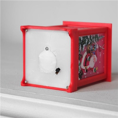 Светодиодная фигура «Фонарь с Дедом Морозом» 6 × 13 × 6 см, пластик, батарейки AG13х3, свечение тёплое белое