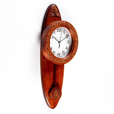 Настенные часы, серия: Маятник, "Ноктюрн", 48.5 х 19 х 7 см