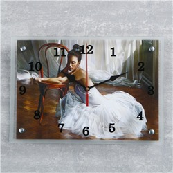 Часы настенные, серия: Люди, "Балерина в комнате", 25х35  см, микс