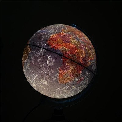 Глобус  "Глобен. День и Ночь", интерактивный, с двойной картой, диаметр 250 мм, с подсветкой, с очками