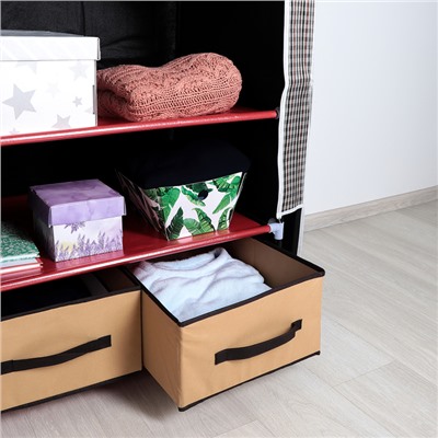 Шкаф для одежды и обуви, 73×49×176 см, 2 ящика, цвет МИКС