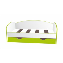 Кровать-тахта детская, спальное место 1600 × 700 мм, цвет белый / лайм
