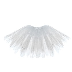 Карнавальная юбка "Блеск", 3-х слойная 4-6 лет, цвет белый