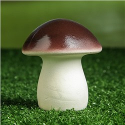Садовая фигура "Белый гриб" малый, широкий, плоская шляпка
