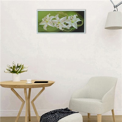 Картина "Белые лилии" 36*73 см