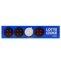Шоколадное печенье Cacao Cookie Lotte, Корея, 105 г