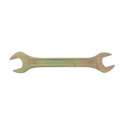 Ключ рожковый TUNDRA, желтый цинк, 12 х 13 мм