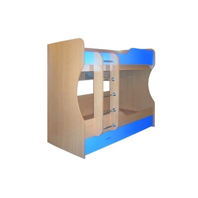 Кровать 2-х ярусная «Анюта 4», 800×1900 мм, цвет бук светлый / синий