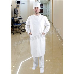 Халат хирурга белый (бязь) для медработников оптом