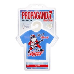 Ароматизатор подвесной новогодний футболка Freshco "Propaganda New Year", кола