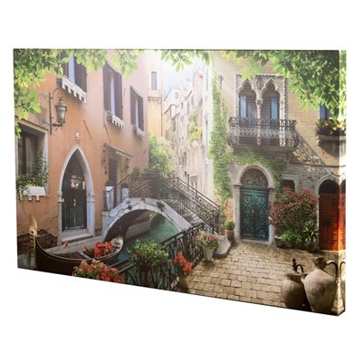 Картина на холсте "Дворик в Венеции" 60*100 см