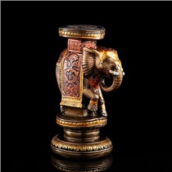 Подставка декоративная "Индийский слон", бронзовая, гипс, 34 см, микс