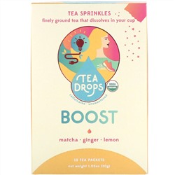 Tea Drops, Чай в порошке, взрыв энергии, 12 чайных пакетиков, 30 г (1,05 унции)