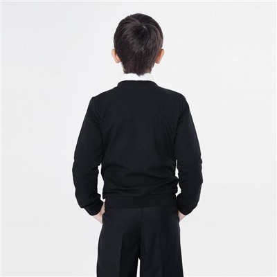 Школьный кардиган для мальчика, цвет чёрный, рост 158 см