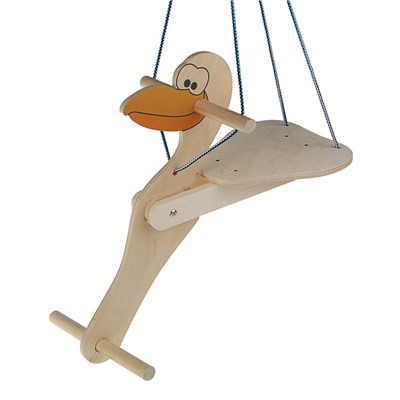 Детская качель "Пеликан" с подставкой для ног, 53х60х30см