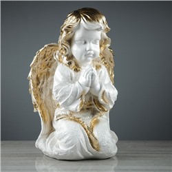 Статуэтка "Ангел", бело-золотая, гипс, 45 см