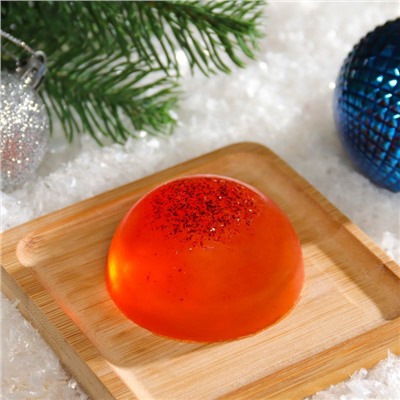 Мыло натуральное ручной работы "Новогоднее", оранжевое, 50 г