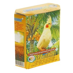 Корм "Бриллиант" для средних попугаев, с растительно-минеральными добавками, 500 г