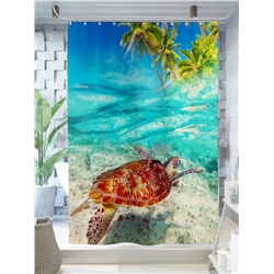 Фотоштора для ванной Морская черепаха