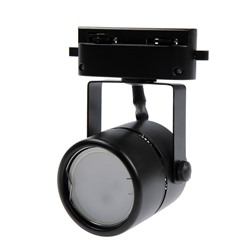 Трековый светильник Luazon Lighting под лампу Gu5.3, круглый, корпус черный