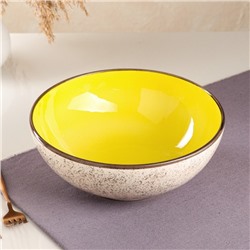 Салатница "Персия", керамика, желтая, 25.5 см, 2.7 л, Иран