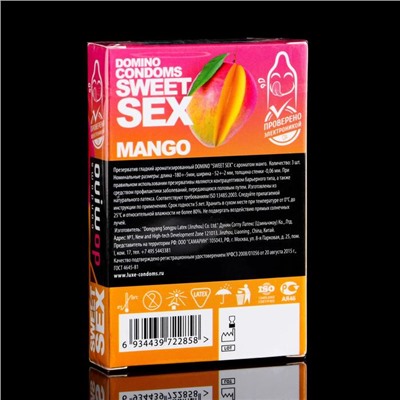 Презервативы Domino sweet sex mango,3 шт.