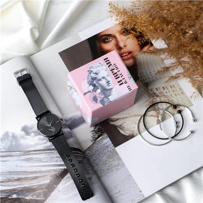 Набор: часы наручные и браслеты «И время не властно»