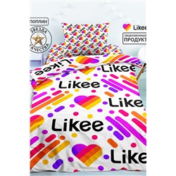 Постельное белье Likee (70х70) White Likee поплин 1, 5 сп