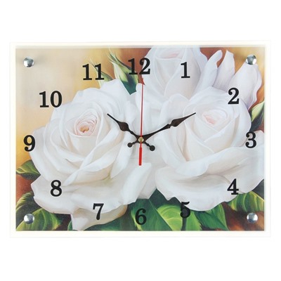 Часы настенные, серия: Цветы, "Цветы", 30х40  см, микс