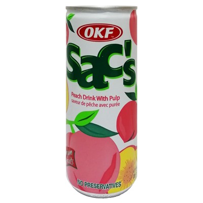 Напиток с мякотью персика Sac's OKF, Корея, 240 мл