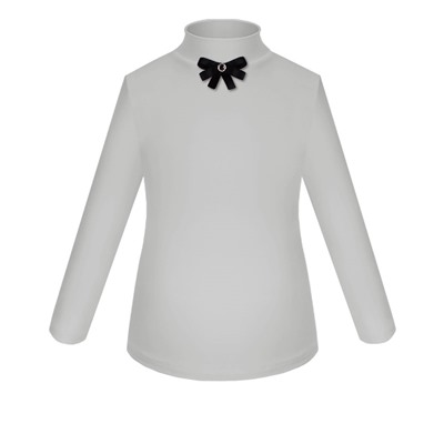 Светло-серая школьная водолазка (блузка)для девочки 83782-ДОШ21