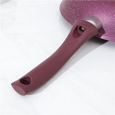 Сковорода Trendy style, d=22 см, пластиковая ручка, антипригарное покрытие, цвет фиолетовый