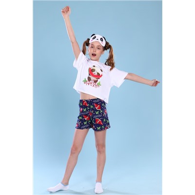 Пижама с шортами для девочки Арбуз арт. ПД-019-037