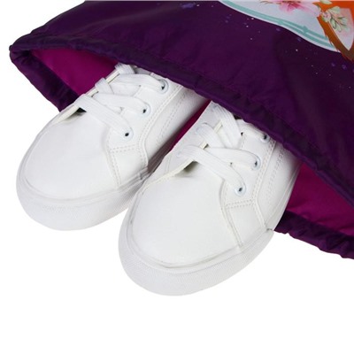 Мешок для обуви 420х340 Calligrata МСО-5С дев «Лисичка», фиолетовый