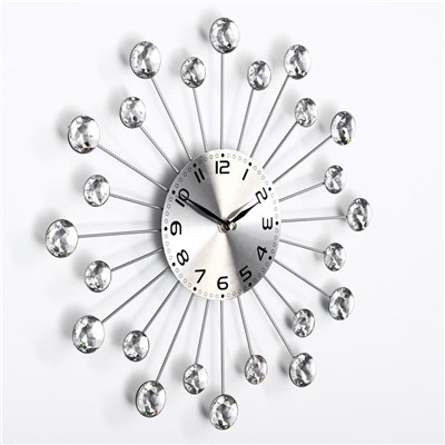Часы настенные, серия: Ажур, "Лучики", плавный ход, d=13 см, 35 х 35 см