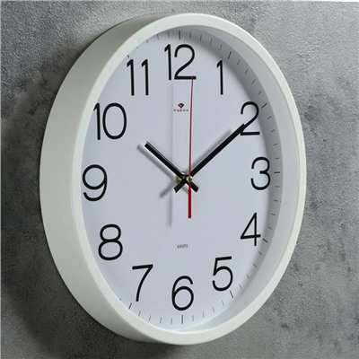 Часы настенные, серия: Классика, "Рубин", 30 см, белые