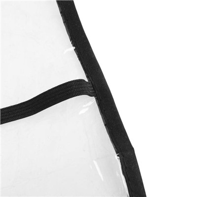 Накидка-незапинайка на спинку сиденья 58х42 см, черная окантовка, прозрачная