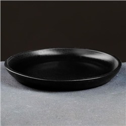 Поддон керамический черный № 5, диаметр 17 см