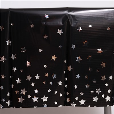 Скатерть «Звёзды» 137×183 см, цвет серебро
