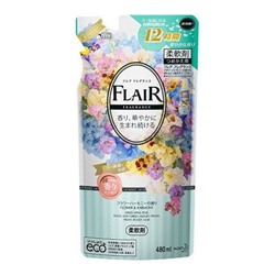 KAO. Кондиционер для белья антибактериальный "Flair Fragrance" цветочный аромат, з/бл 480мл 6000