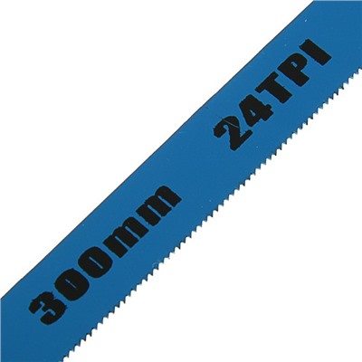 Полотна для ножовки по металлу ТУНДРА, 24 TPI, биметалл, закалённый зуб, 300 мм, 2 шт