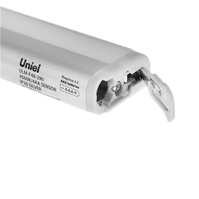 Светильник светодиодный для мебели Uniel, F48, 2Вт, 4500К, 50Лм, IP20, с датч. движ, серебро