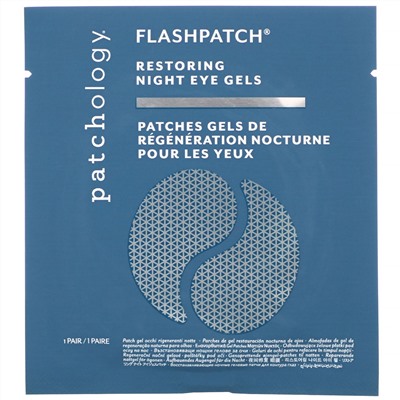 Patchology, FlashPatch Restoring Night Eye Gels, 5 Pairs