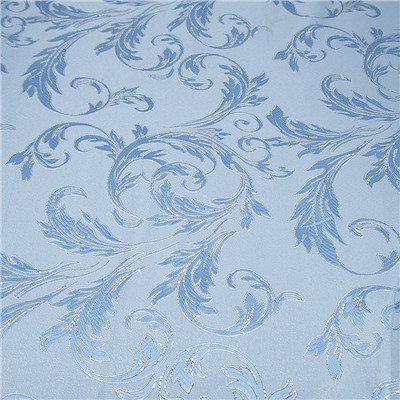 Портьерная ткань с люрексом 150 см на отрез Х7187 цвет 3 голубой вензель