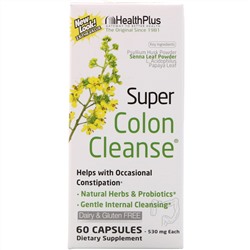 Health Plus, Super Colon Cleanse, 530 мг, 60 капсул