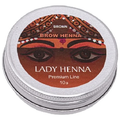 Краска для бровей "Коричневая" Леди Хенна (на основе хны) Brow Henna Brown Lady Henna 10 гр.